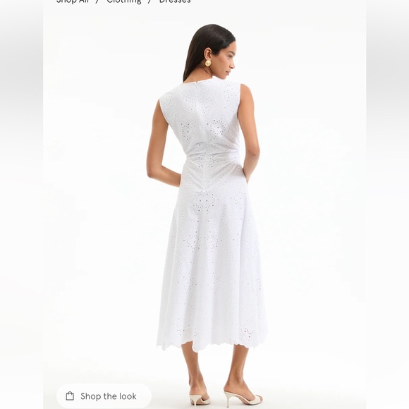 Veronica Beard Aven white eyelet midi dress 8 and 10 available - Picture 4 of 12